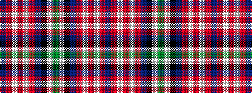 idealised woven sample of pattern BRWRWRBKWG