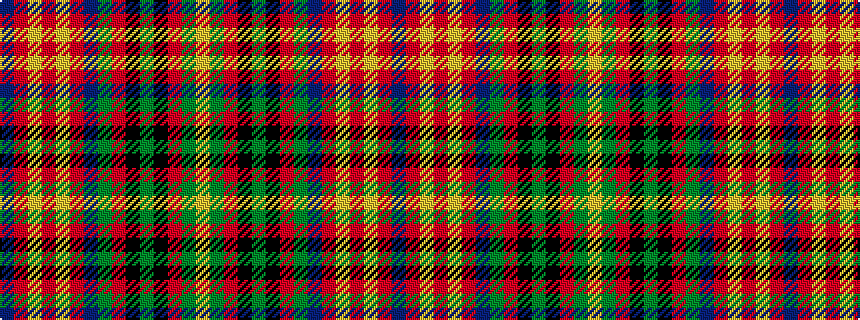 idealised woven sample of pattern BRYRYRBGRKGKRGY