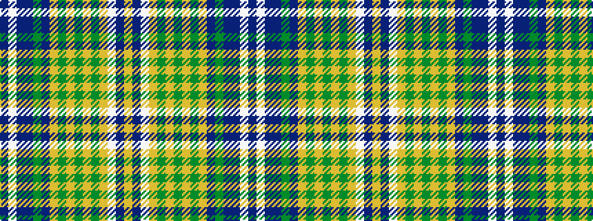 idealised woven sample of pattern BWBBGBYGYGYGYWBY