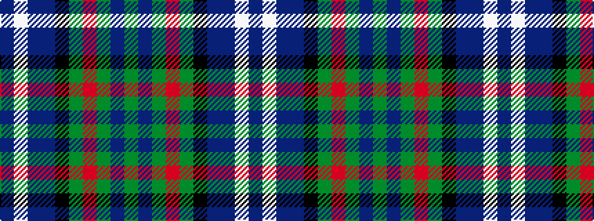 idealised woven sample of pattern BWBBKGRGBG