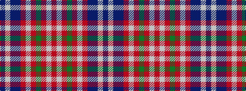 idealised woven sample of pattern BWBBRWRGRWR