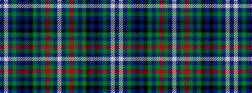 idealised woven sample of pattern BWBGBKBKGBGRGBW