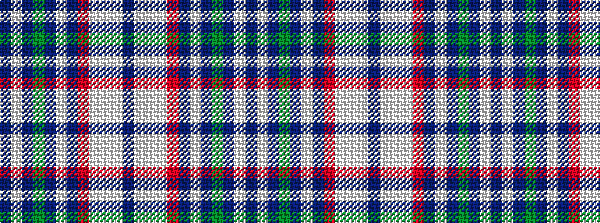 idealised woven sample of pattern BWBGBWBRWWWB