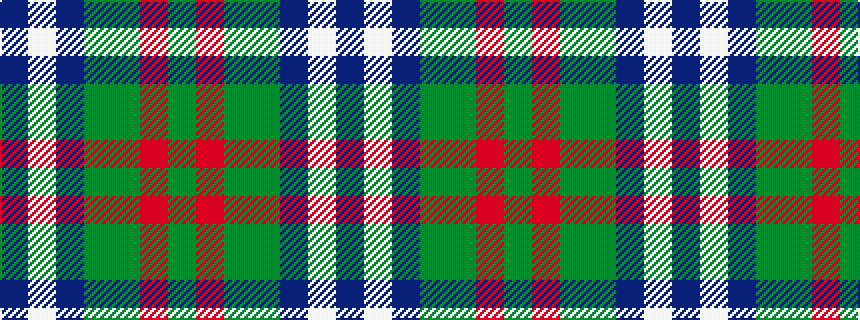 idealised woven sample of pattern BWBGGRG