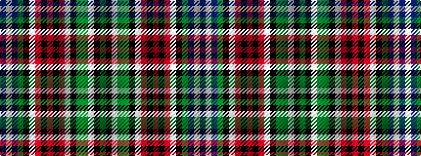 idealised woven sample of pattern BWBGKWRKRKRWKGGWKG