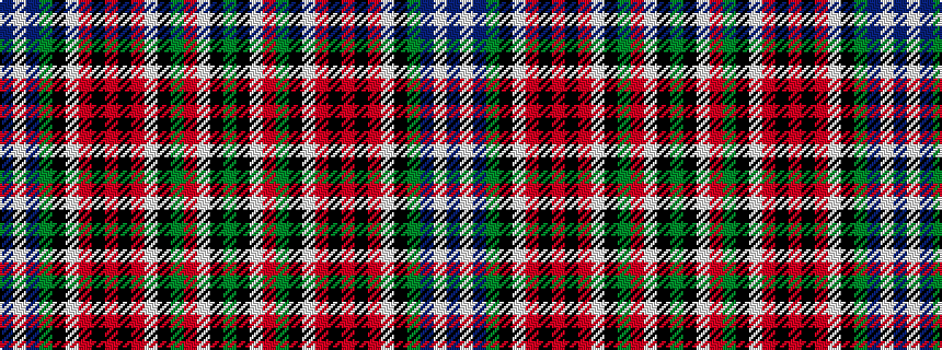 idealised woven sample of pattern BWBGKWRKRKRWKGRWKG