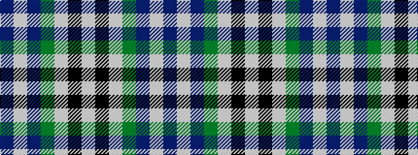 idealised woven sample of pattern BWBGWKW
