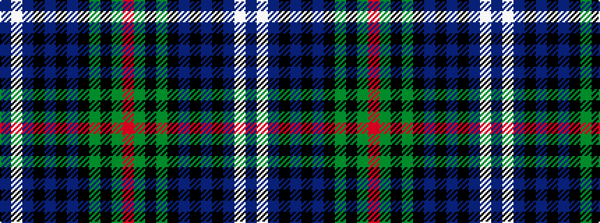 idealised woven sample of pattern BWBKBKBKGKGR