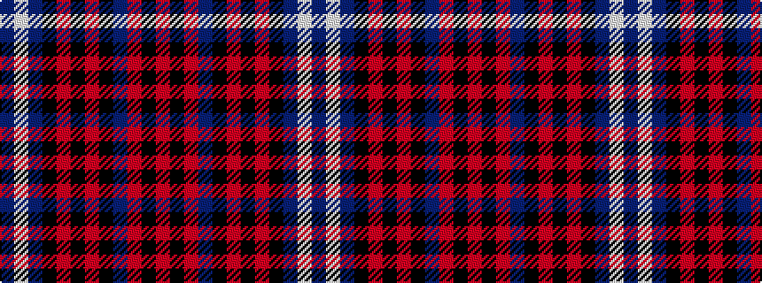 idealised woven sample of pattern BWBKRKRKBRKR
