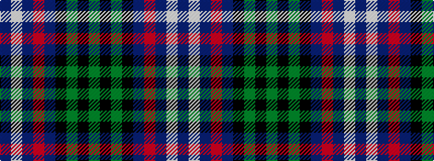idealised woven sample of pattern BWBRBKGKG