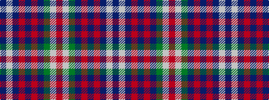 idealised woven sample of pattern BWBRBRBGWR