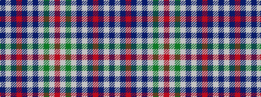 idealised woven sample of pattern BWBRBWBWGWR