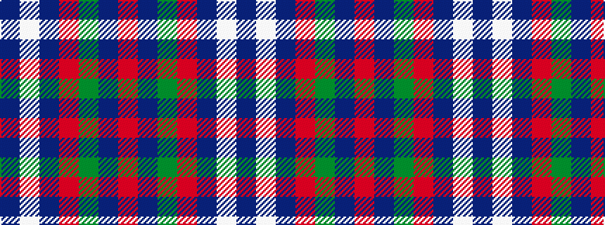 idealised woven sample of pattern BWBRGBR