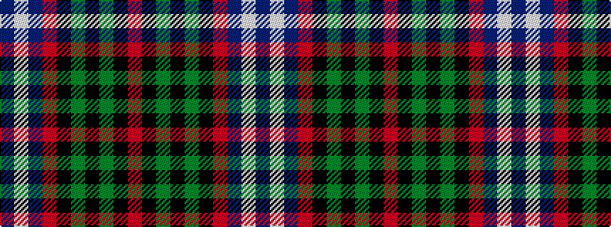 idealised woven sample of pattern BWBRKGKGKR