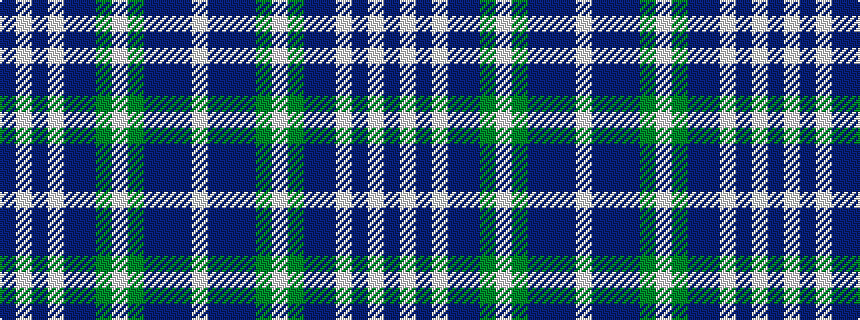 idealised woven sample of pattern BWBWBBGWGBBBW