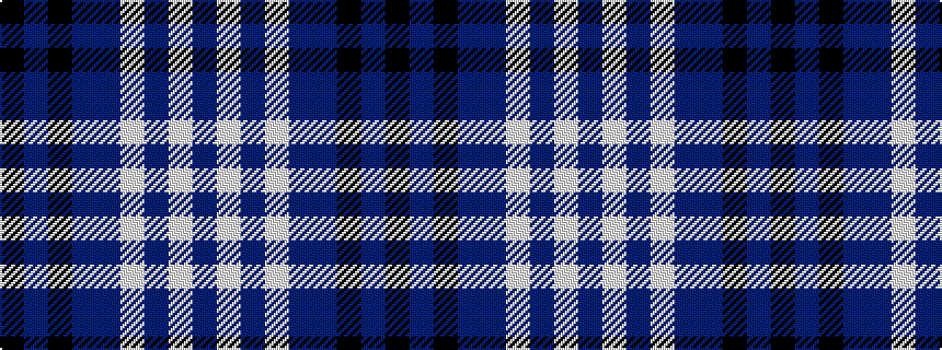 idealised woven sample of pattern BWBWBBKBK