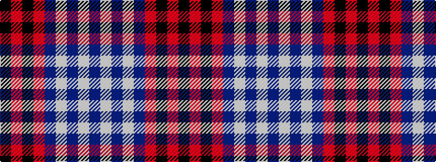 idealised woven sample of pattern BWBWBRKRK
