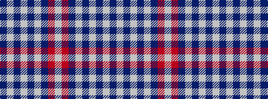 idealised woven sample of pattern BWBWBWBRW