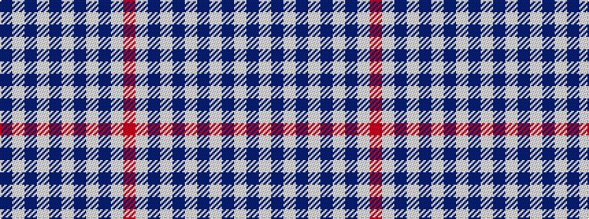 idealised woven sample of pattern BWBWBWBWBWR