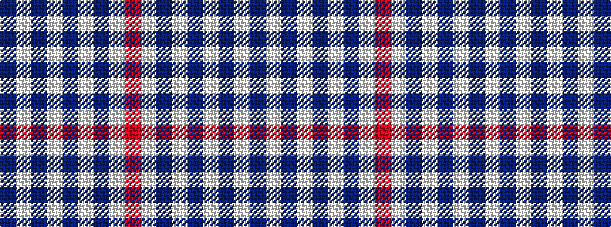 idealised woven sample of pattern BWBWBWBWR
