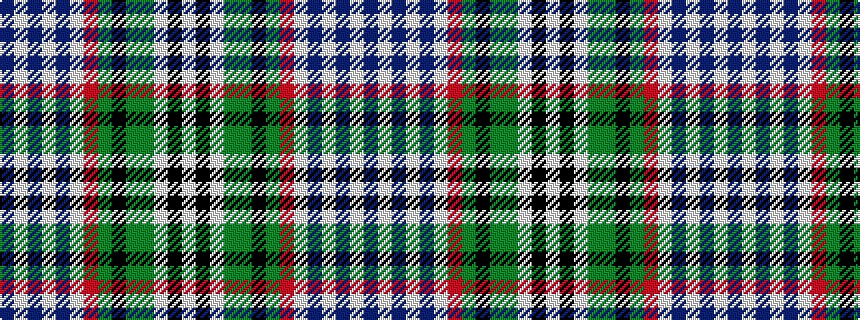 idealised woven sample of pattern BWBWBWRGKGGWKW
