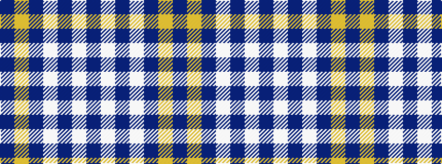 idealised woven sample of pattern BWBWBYB