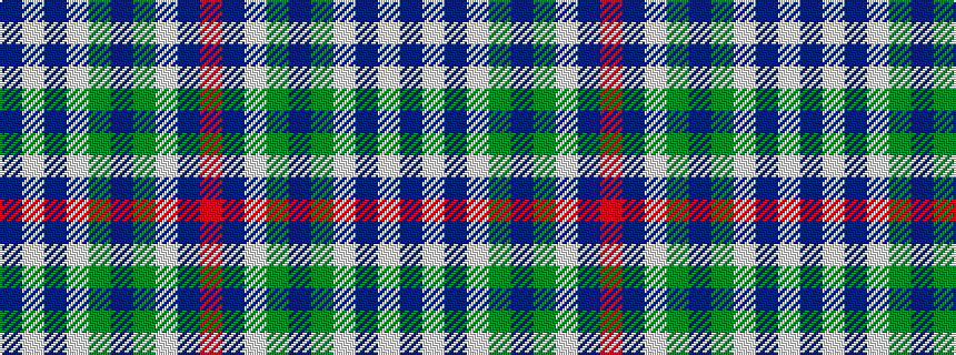 idealised woven sample of pattern BWBWGBGWBR