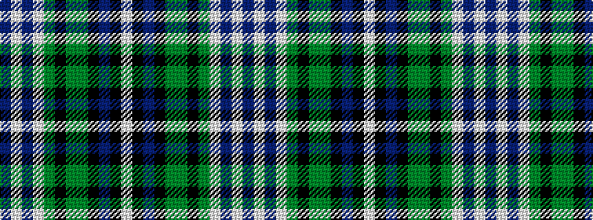 idealised woven sample of pattern BWBWGKGGKBKW