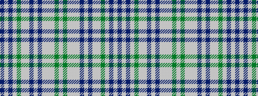 idealised woven sample of pattern BWBWGWWBWBWWWGW