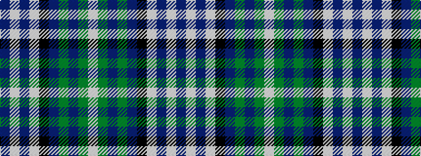 idealised woven sample of pattern BWBWKBGBGW