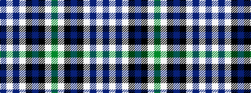 idealised woven sample of pattern BWBWKBKWG