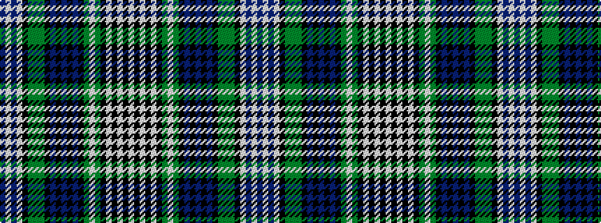 idealised woven sample of pattern BWBWKGGGKBKBKBKGWGKWKWKW