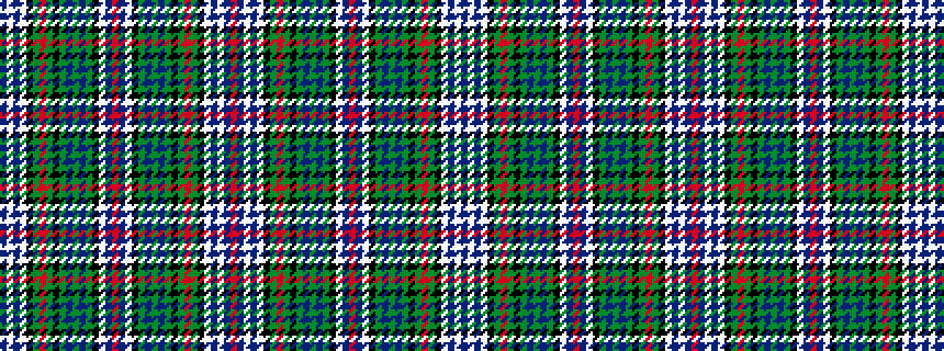 idealised woven sample of pattern BWBWKGRGKGBGBGKWBRBWKGBGBGKGRGKWBWBR