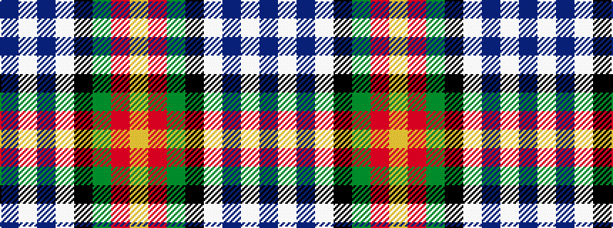 idealised woven sample of pattern BWBWKGRY