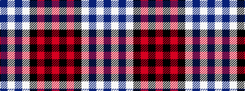 idealised woven sample of pattern BWBWKRKR