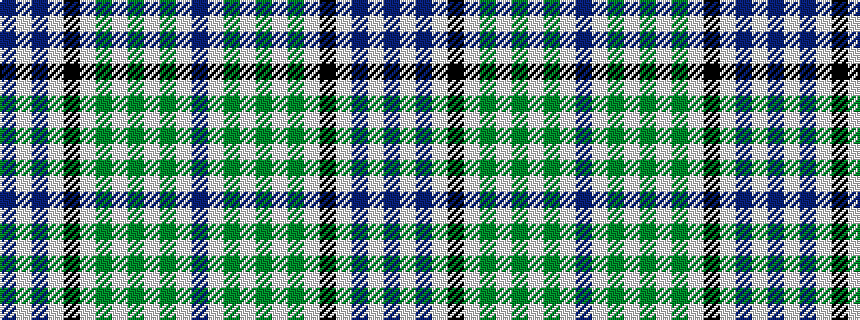 idealised woven sample of pattern BWBWKWGWGWGWB