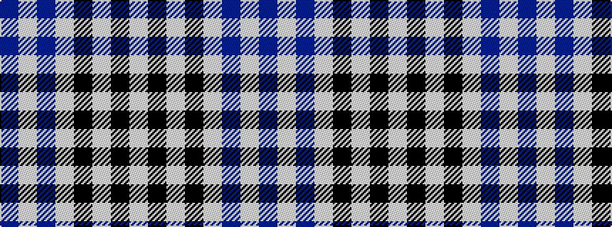 idealised woven sample of pattern BWBWKWKW