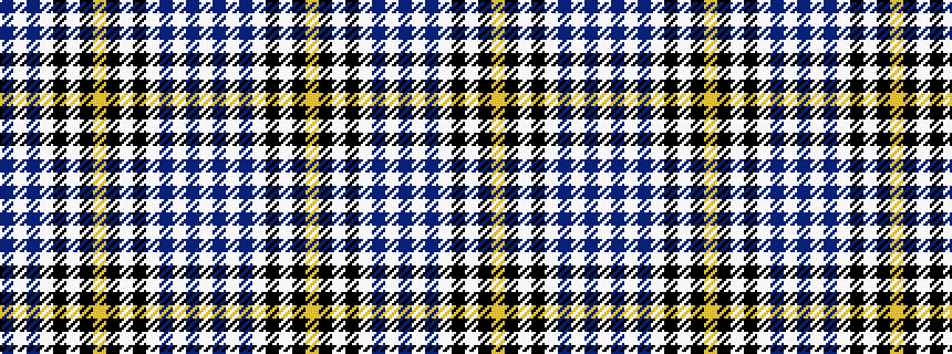idealised woven sample of pattern BWBWKWKYKWKWBWBW