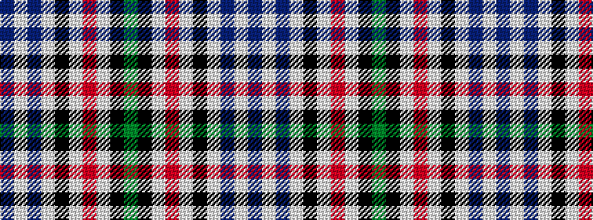 idealised woven sample of pattern BWBWKWRWKG