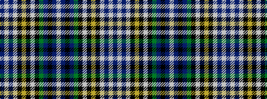 idealised woven sample of pattern BWBWKYKWKGBKBW