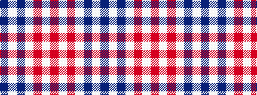 idealised woven sample of pattern BWBWRWR