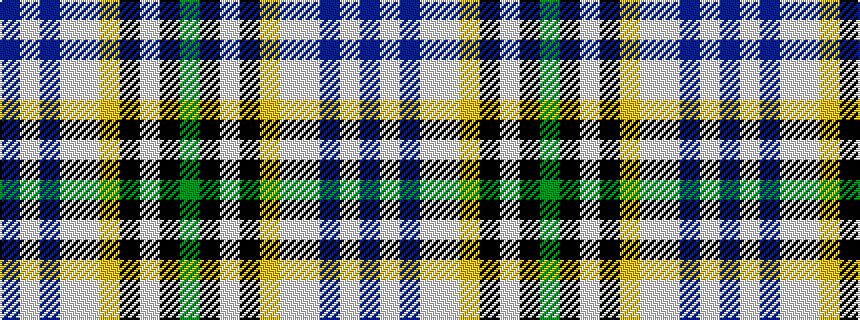 idealised woven sample of pattern BWBWWYKWKG