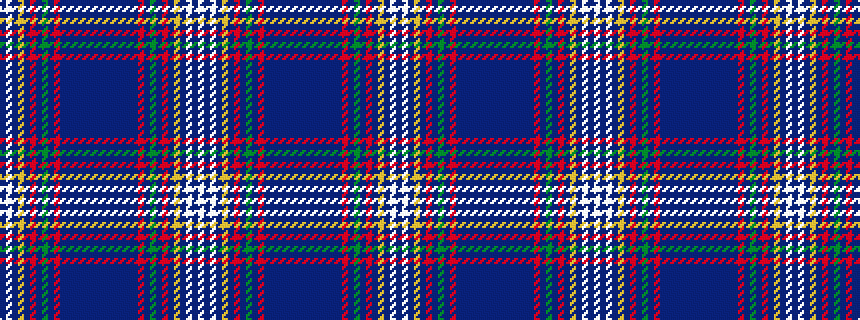 idealised woven sample of pattern BWBYBRBGBRBBBBBBBBBBBBBRBGBRBYBWBW
