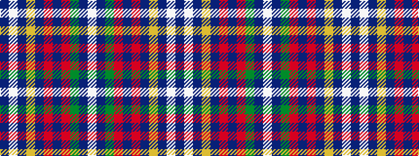idealised woven sample of pattern BWBYBRBRGBW