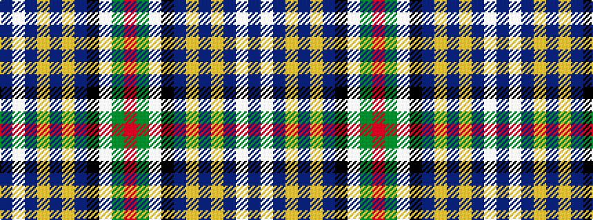 idealised woven sample of pattern BWBYBYBKWGR