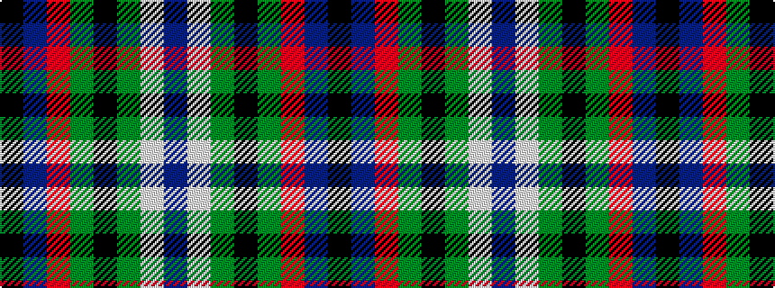idealised woven sample of pattern BWGKGRBK