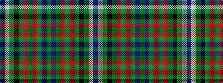 idealised woven sample of pattern BWGKGRGRGBG