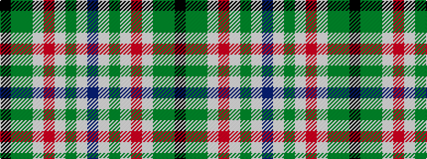 idealised woven sample of pattern BWGWRWGGK