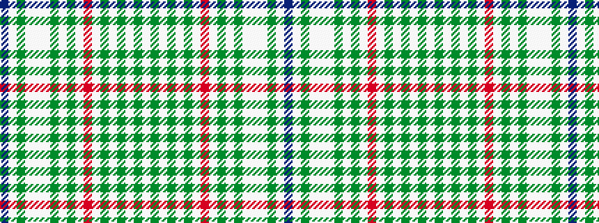 idealised woven sample of pattern BWGWWWGWGWRWGWGWGW