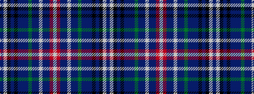 idealised woven sample of pattern BWKBKBBBGBBWBBRW